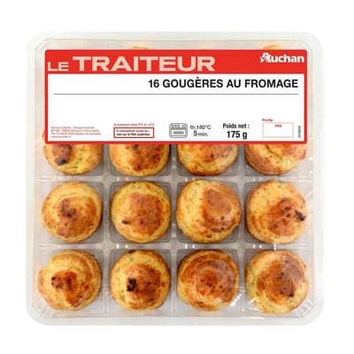 Auchan Le Traiteur Gougères au fromage, 16 pièces - 175g
