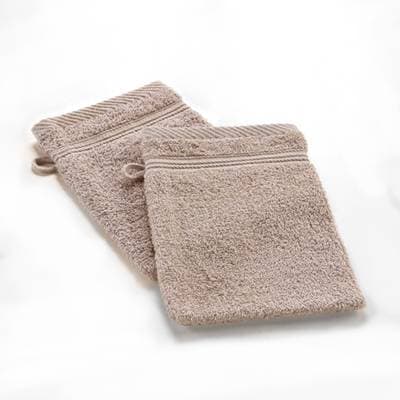 Douceur D Interieur Gants de toilette 15x21cm eponge unie, 2 gants de toilettes
