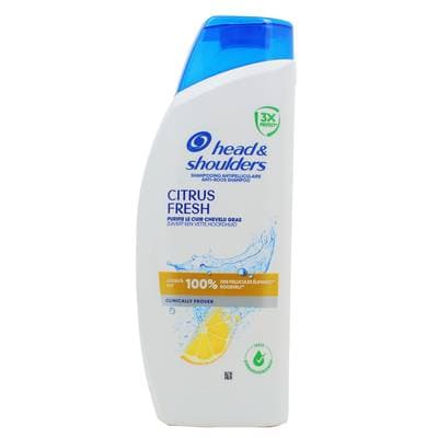 Head & Shoulders Shampoing Antipelliculaire pour Cuir Chevelu Gras Citron Fraîcheur, 625ml