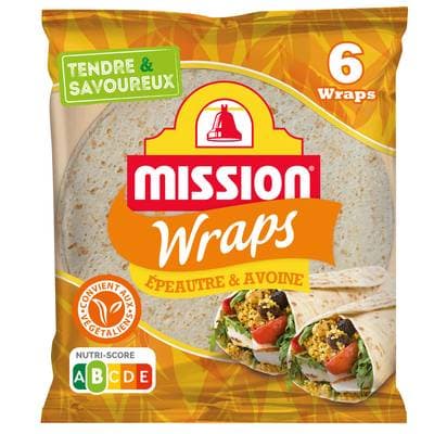 Mission 6 galettes Wraps Epeautre et Avoine, 370g