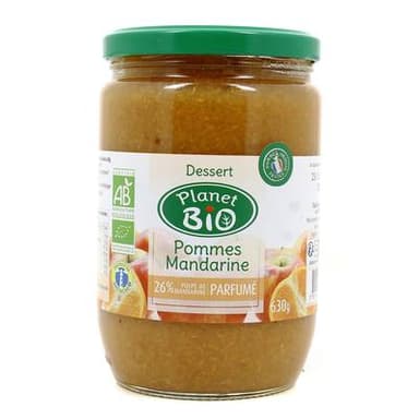 Planet Bio Dessert Pomme Mandarine  bio, 630g