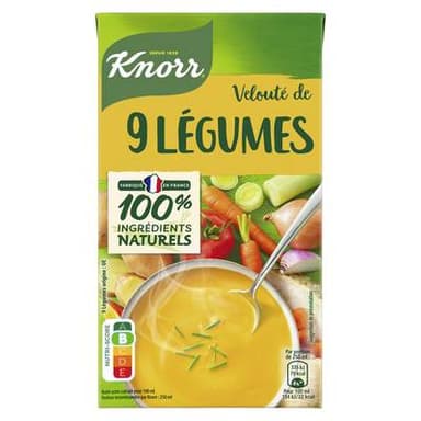 Knorr & La Potagère Soupe Velouté de 9 légumes, 1L