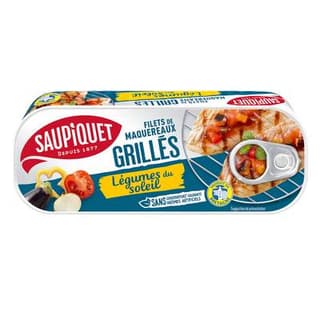 Saupiquet Filets de Maquereaux Grillés Légumes du soleil, 120g