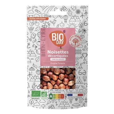 Bioday Noisettes Décortiquées Bio, Sachet de 125g