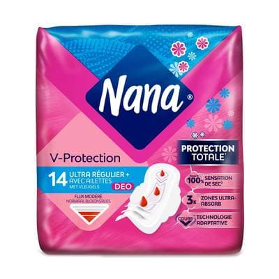 Nana Serviettes hygiéniques Ultra Long Plus, 14 pièces