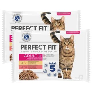 Perfect Fit Sachets en sauce Poulet et Boeuf pour chat adulte stérilisé, Lot de 2x4x85g