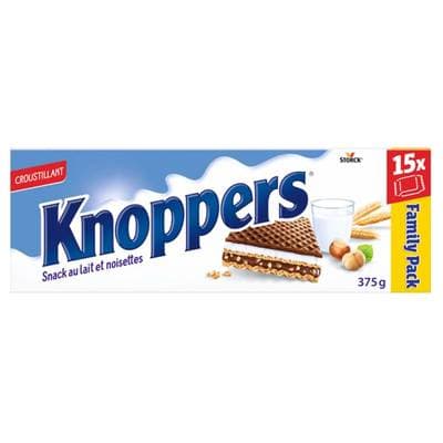 Knoppers Gaufrettes fourrées au lait et aux noisettes, 375g