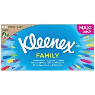 Kleenex  Mouchoirs Boîte - Family, 128 mouchoirs