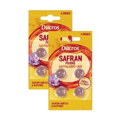 Ducros Safran 4 doses, Lot de 2 - 4x0,1g