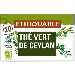 Ethiquable - Commerce Equitable Thé vert Bio du Vietnam, 20 sachets