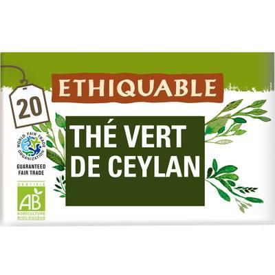 Ethiquable - Commerce Equitable - Thé vert Bio du Vietnam - 20 sachets