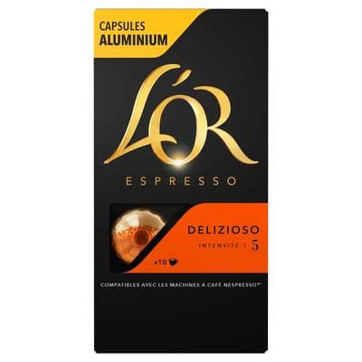 L'or Espresso Café Delizioso intensité 5, 10 capsules