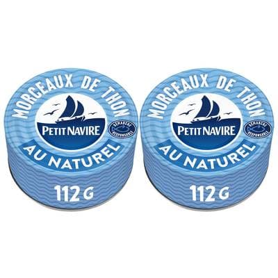 Petit Navire Morceaux de Thon au Naturel, 2x112g