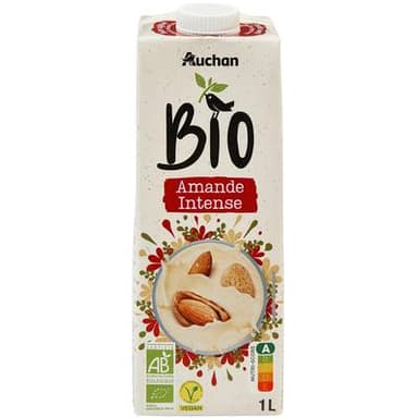 Auchan BIO Lait d'Amande goût intense bio Boisson végétale, 1L