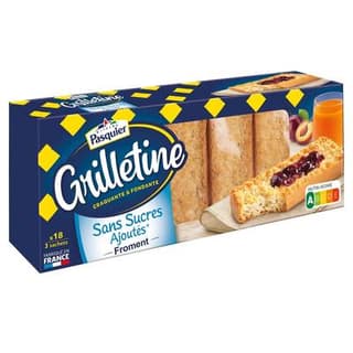 Pasquier Les grilletines sans sucres ajoutés froment, 255g