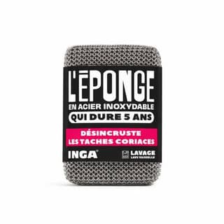 Inga Eponge en Acier Inoxydable, 1 éponge