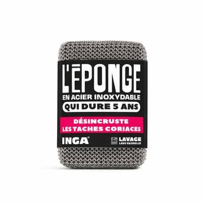 Inga Eponge en Acier Inoxydable, 1 éponge