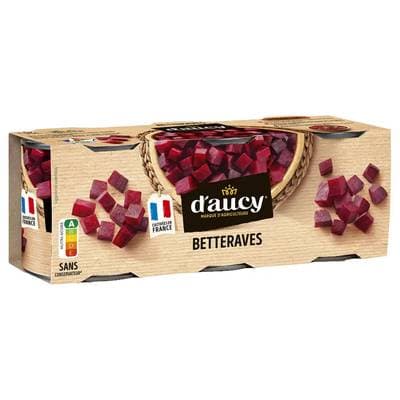 D'aucy Betteraves Cubes croquantes, 3x130g