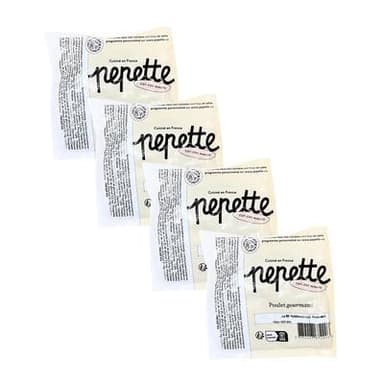 Pepette Chien Repas Frais, Poulet Gourmand, Lot de 4x100g