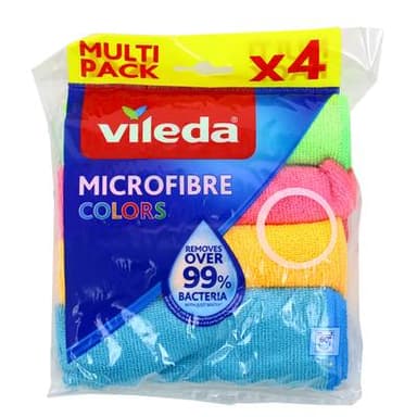 Vileda Lot de 4 chiffons microfibres