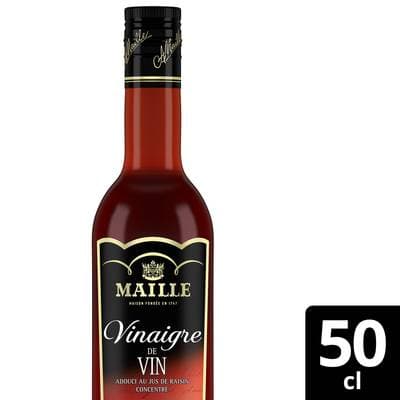 Maille Vinaigre de vin Rouge adouci au jus de raisin Grande Cuvée en bouteille, 50cl