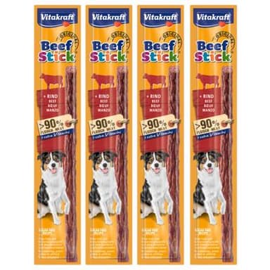 Vitakraft Beef Stick Bâtonnet Boeuf - Friandise récompense pour chien, Lot de 4x12g