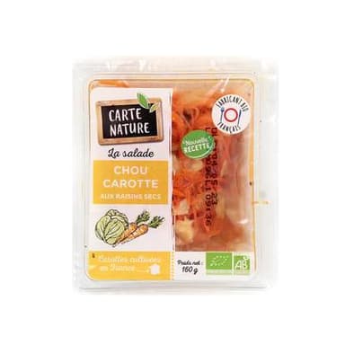 Carte Nature Chou-Carotte aux Raisins Secs Bio, 160g