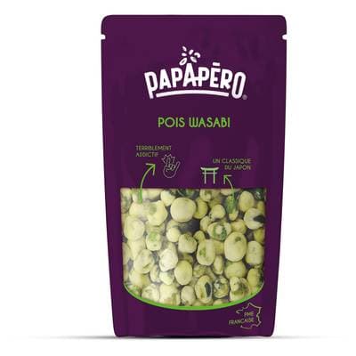 Papapéro Biscuits apéritifs à base de pois wasabi, 90g