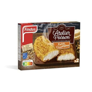Findus Panés de Colin d'Alaska MSC Extra Croustillant 100% filet, 2x125g