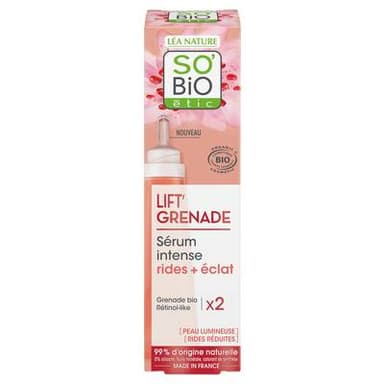 SO'BIO ETIC Sérum intense rides + éclat, Lift'Grenade, 30ml