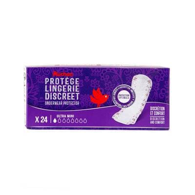 Auchan Discreet protège lingerie ultra mini, 24 pièces