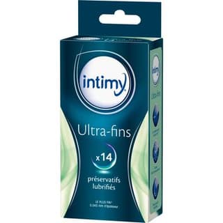 Intimy Préservatifs Ultra-Fins Lubrifié, 14 préservatifs