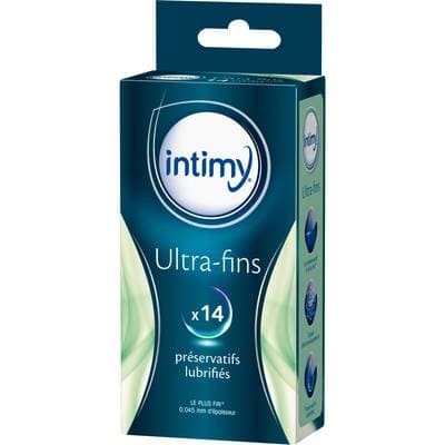 Intimy Préservatifs Ultra-Fins Lubrifié, 14 préservatifs