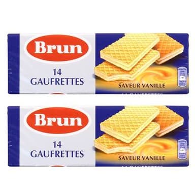 Brun Gaufrettes Vanille, Lot de 2x146g