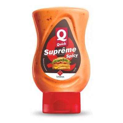 Lesieur Sauce Quick supreme Spicy en flacon souple Squeeze Top Down, 220g