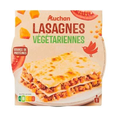 Auchan Lasagnes végétariennes, 350g