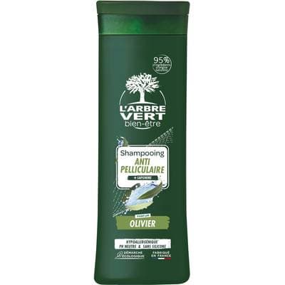 L'Arbre Vert Bien-Etre Shampooing homme antipelliculaire olivier et saponine, 250ml