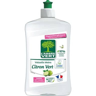 L'arbre Vert Liquide vaisselle main Citron vert, 500ml