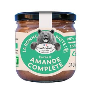 Emile Noël Purée d'amande complète bio, Pot de 340g