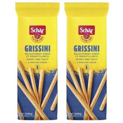 Schär Grissini à l'huile d'olive sans gluten, Lot de 2 - 3x50g