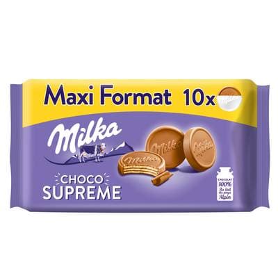 Milka Biscuits gaufrettes enrobés au chocolat au lait x10, 300g