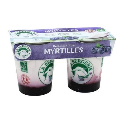 La Bergerie Yaourt Bio de brebis myrtilles, 2x125G