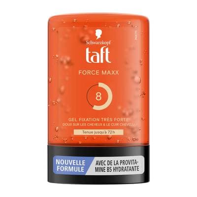 Schwarzkopf - Taft Gel Cheveux Fixation très Forte Force Max Tenue 72H, 300ml