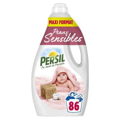 Persil Lessive liquide Peaux Sensibles Savon de Marseille, 3,612L