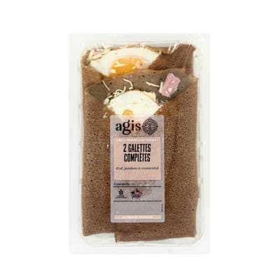 Agis Galettes Complètes Oeuf, Jambon & Emmental, 2 Galettes - 300g
