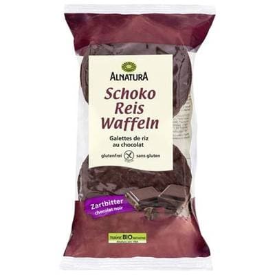 Alnatura Galette de Riz au Chocolat Noir Bio, 100g