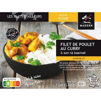 Madern Poulet au curry et son riz Basmati, 300g