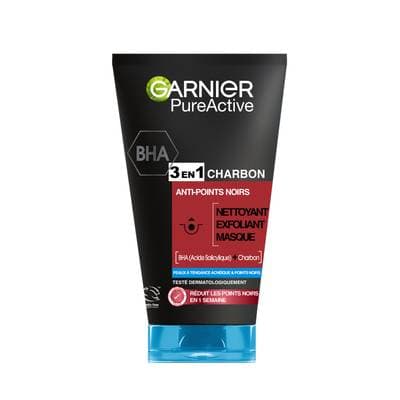 Garnier Pure Active 3en1 anti-points noirs incrustés, 150ml