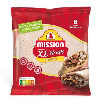 Mission - 6 Wraps Burritos XL au Blé Nature