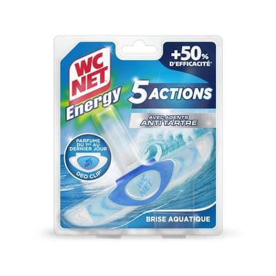 WC net Bloc WC Anti-Tartre 5 Actions Brise Aquatique, 1 bloc
